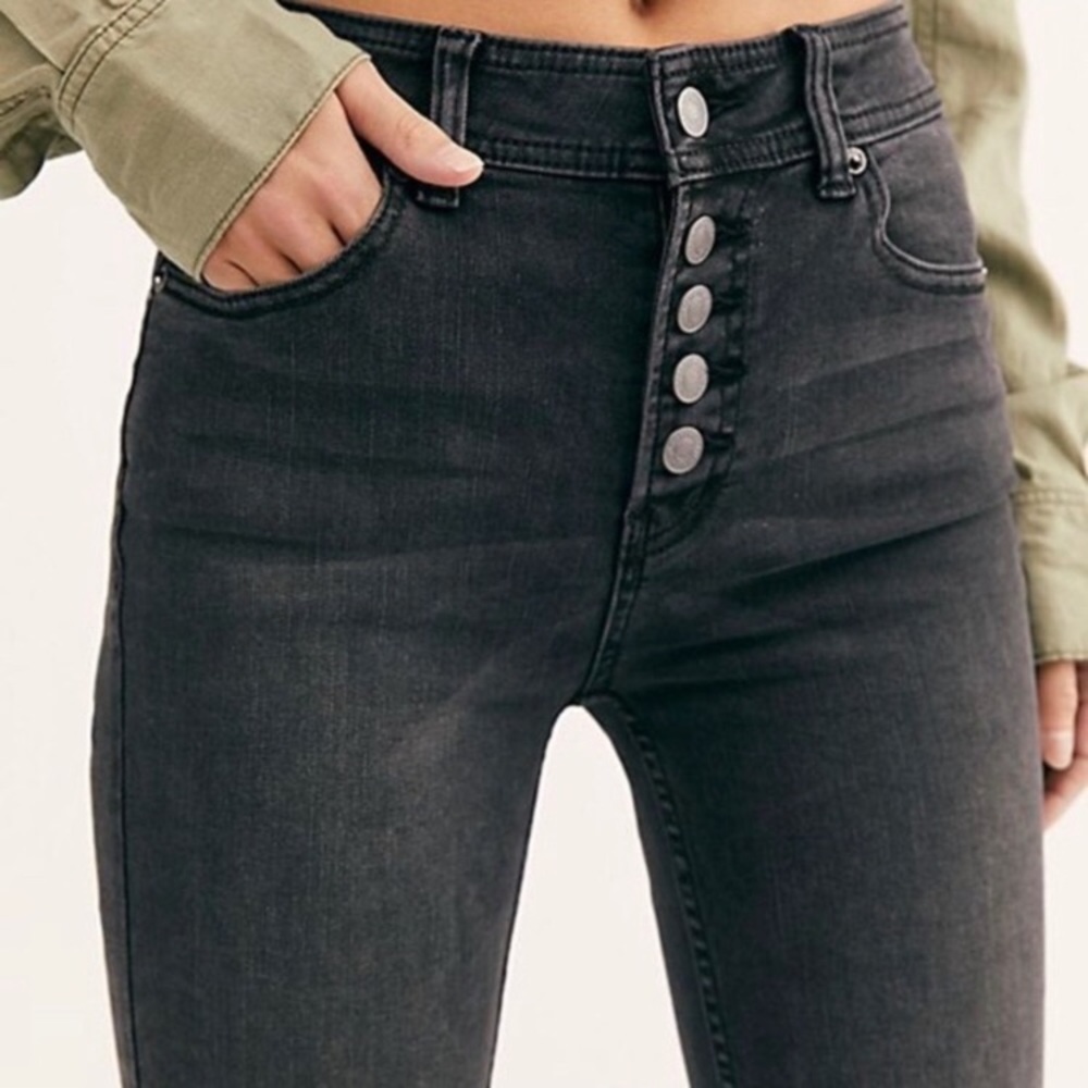 Free People palo alto faded black boot cut jean 26 - Picture 3 of 16